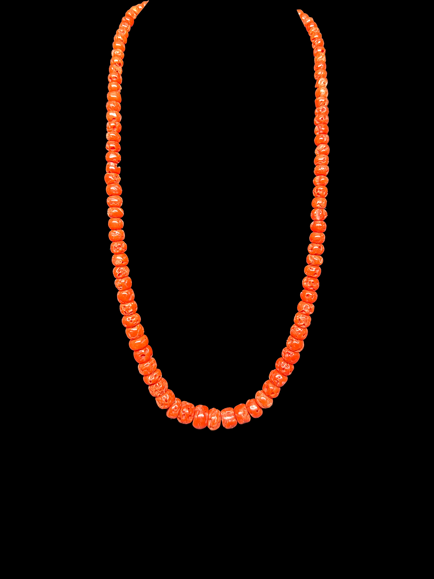 Single Strand Mediterranean Coral Necklace
