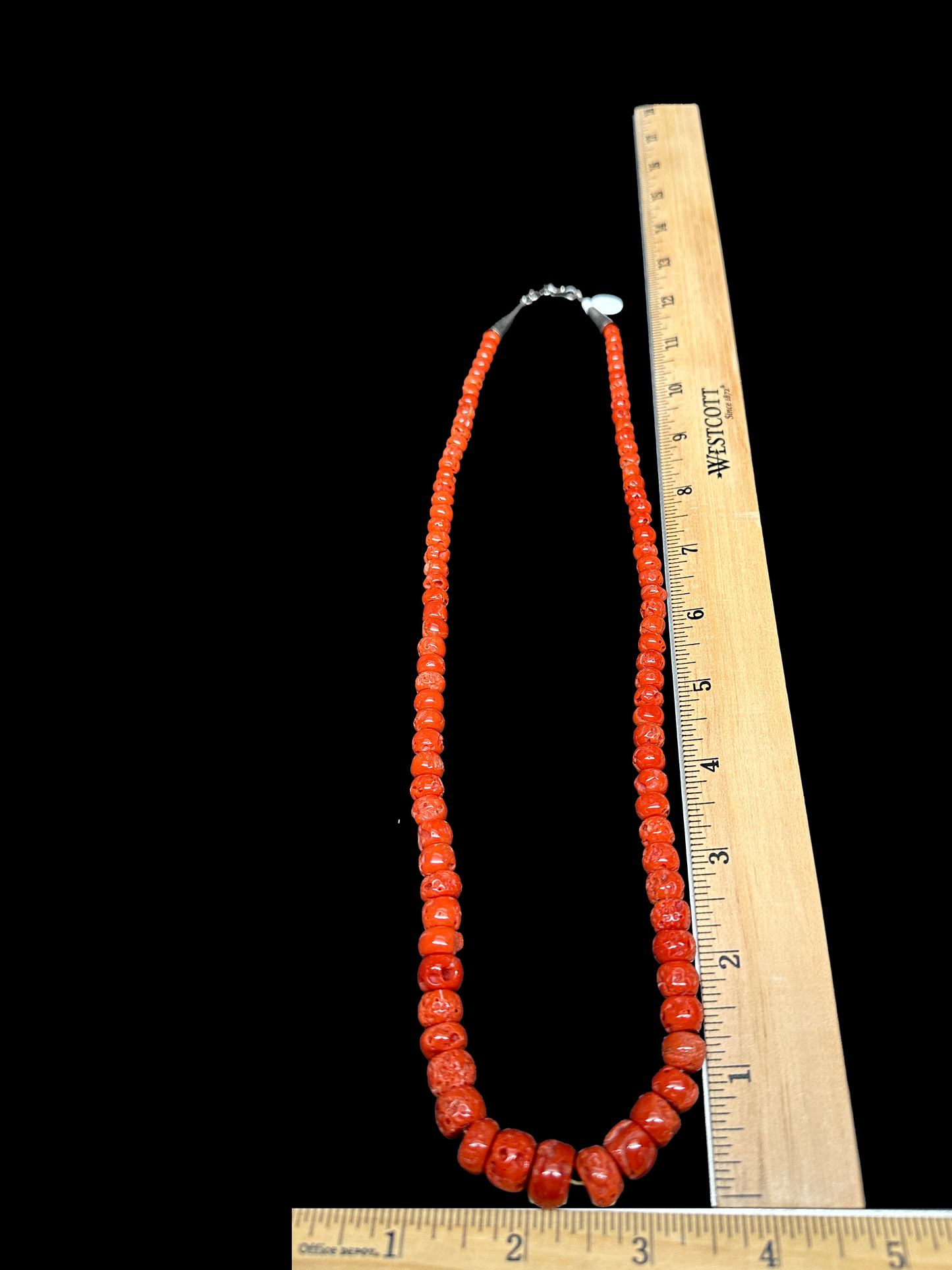 Single Strand Mediterranean Coral Necklace