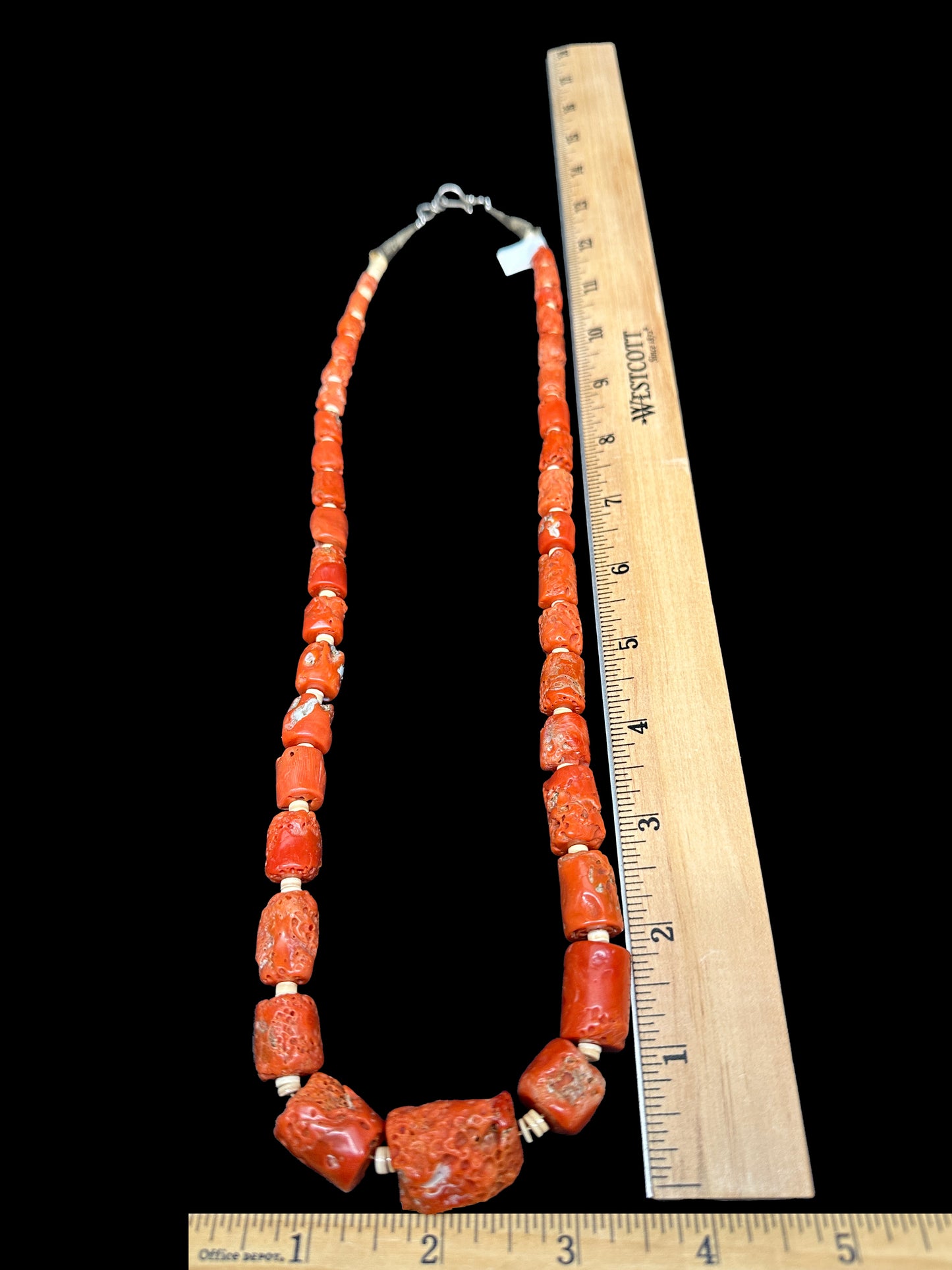 Mediterranean Coral Necklace with Shell Heishi