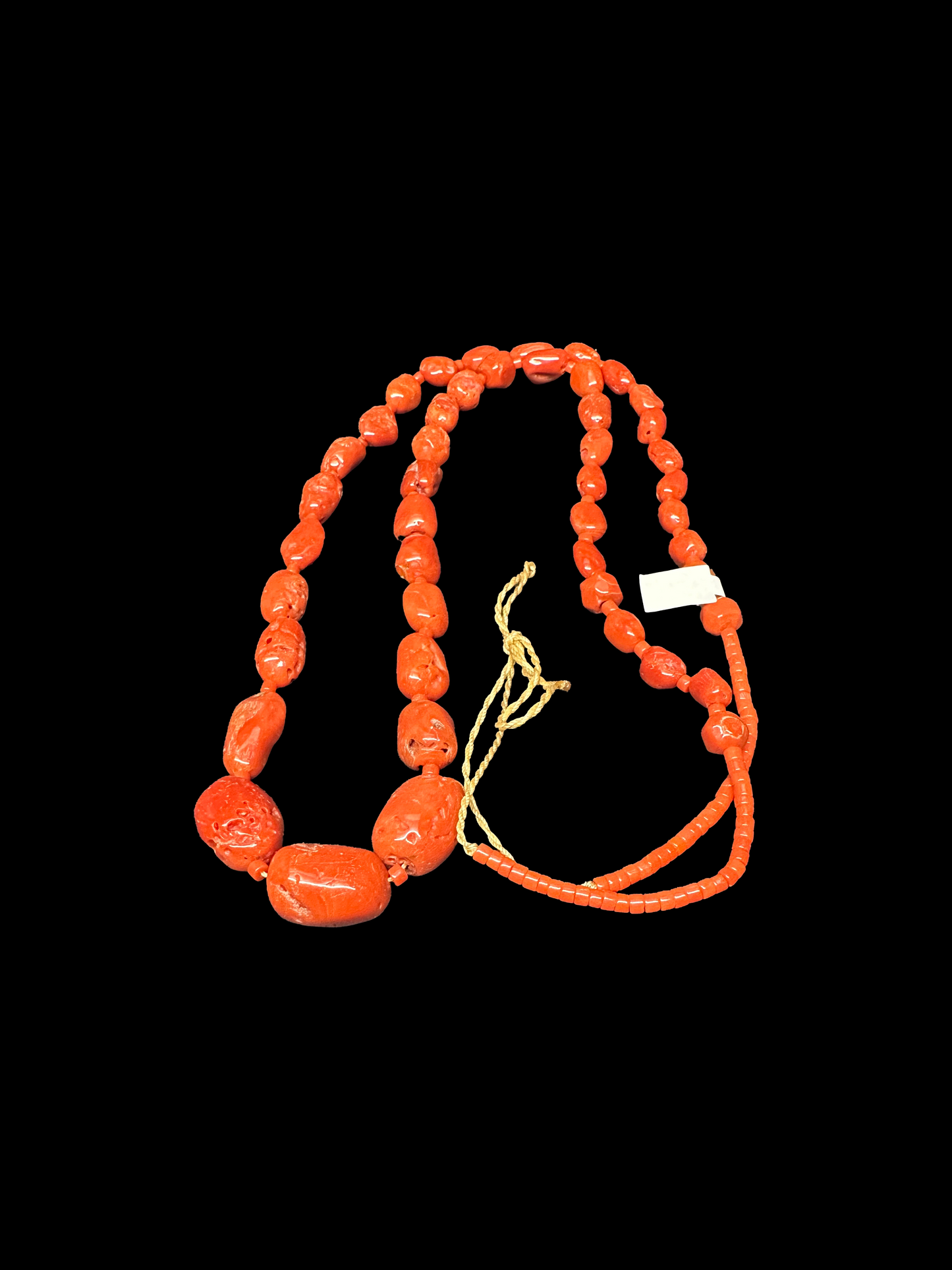 Single Strand Coral Nugget Necklace