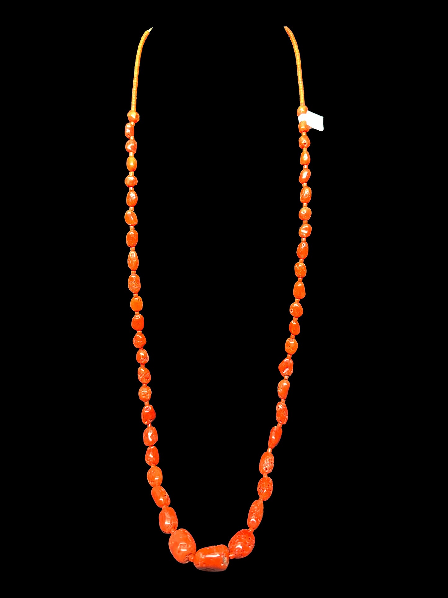 Single Strand Coral Nugget Necklace