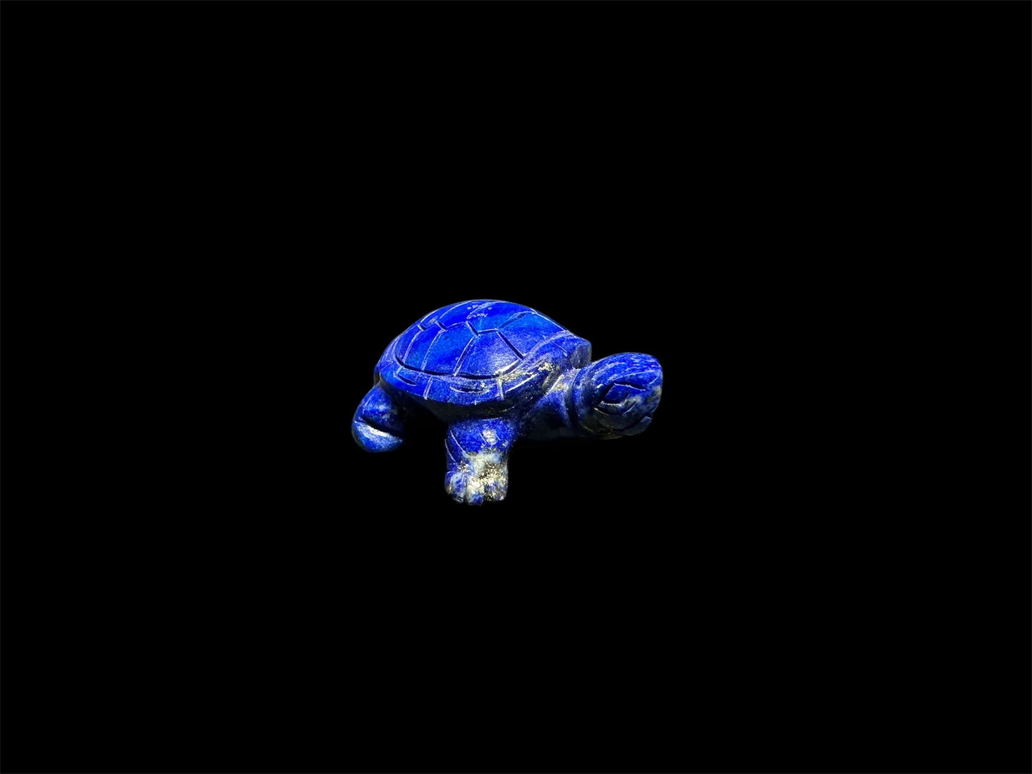 Lapis Turtle Carving