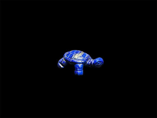 Lapis Turtle Carving