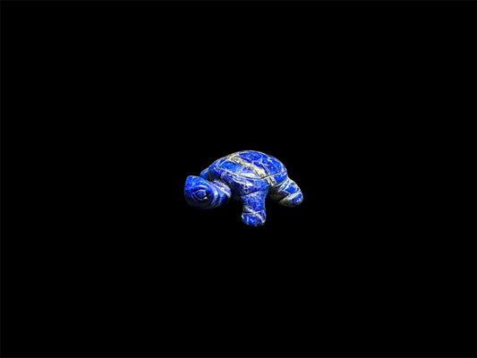 Lapis Turtle Carving