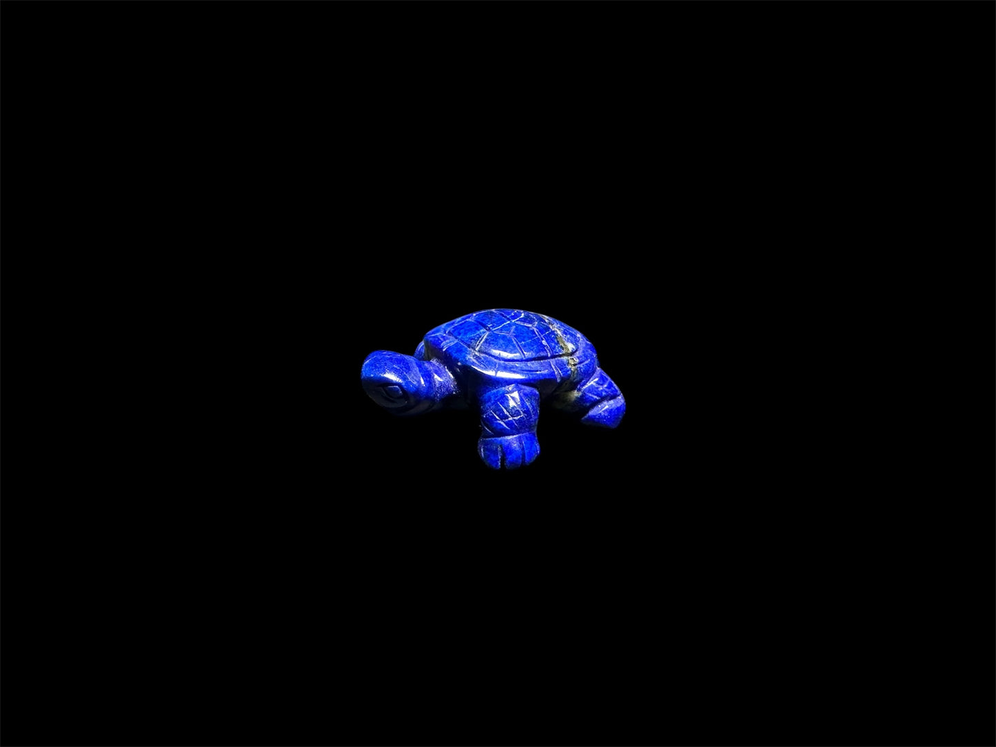 Lapis Turtle Carving