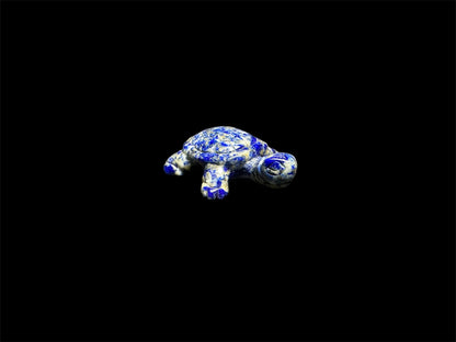Lapis Turtle Carving