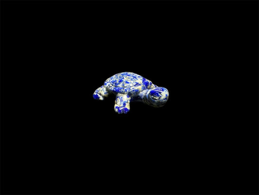 Lapis Turtle Carving
