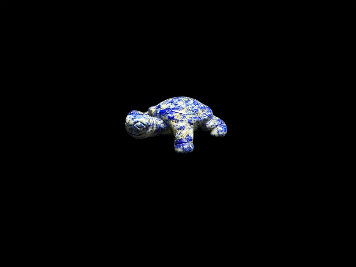 Lapis Turtle Carving
