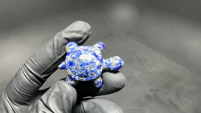 Lapis Turtle Carving