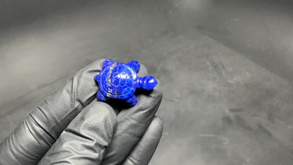 Lapis Turtle Carving