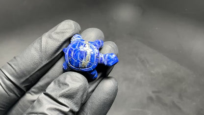 Lapis Turtle Carving